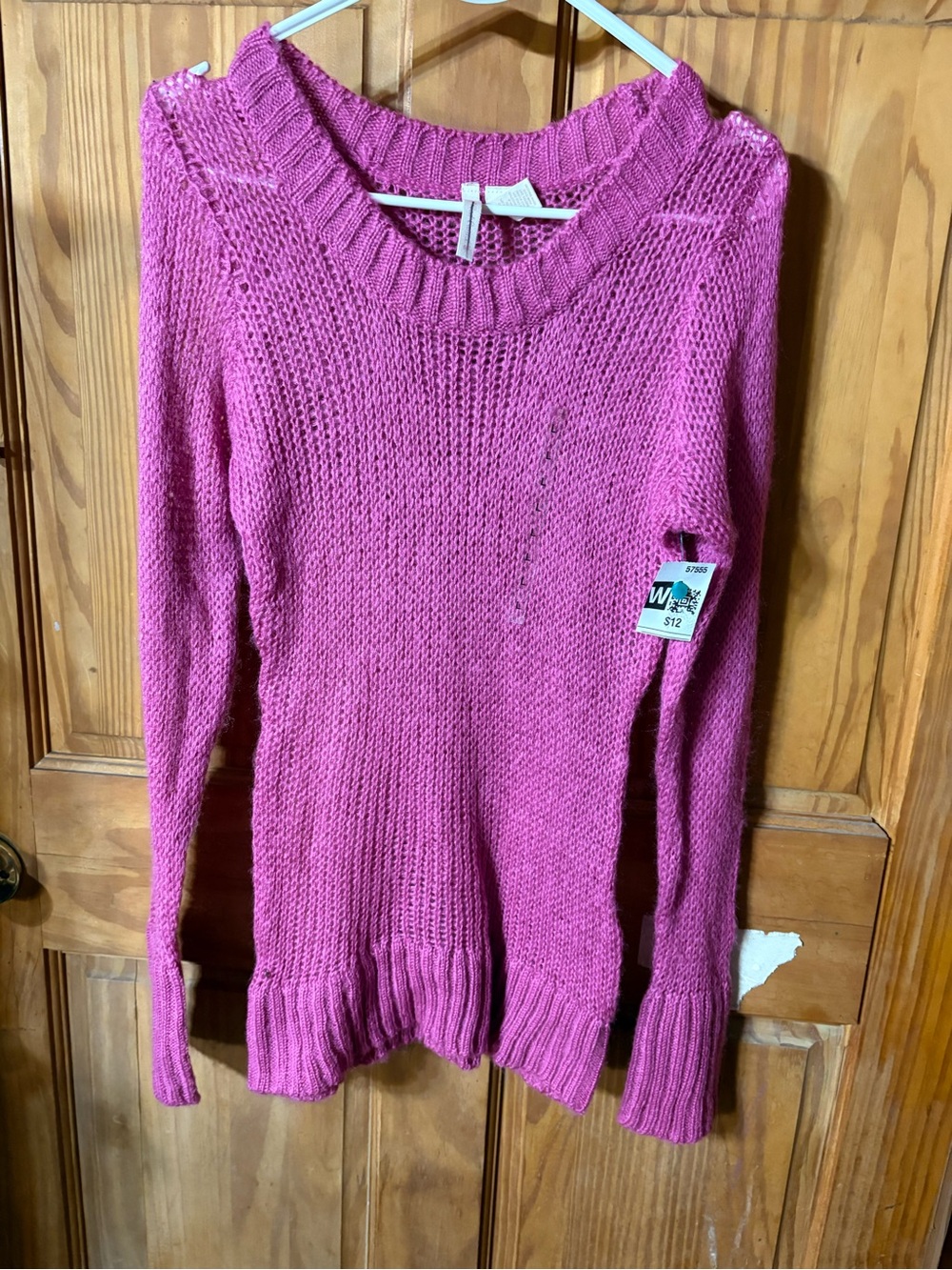 Women’s Pink Knit Pullover Sweater